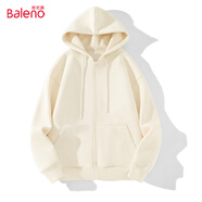 班尼路（Baleno）連帽羊羔絨衛衣開(kāi)衫外套女2025年春秋季寬松加絨加厚保暖棉服上衣