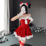 長夜漫漫 圣誕服裝衣服情趣內(nèi)衣萬圣節(jié)派對圣誕裝女金絲絨套裝夜店表演cosplay 網(wǎng)紅主播圣誕款353 均碼