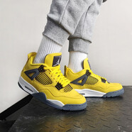 耐克（NIKE）男女鞋 Air Jordan AJ4喬4 黑紅公牛復(fù)刻男女籃球鞋 CT8527-408452-700 黑黃 42