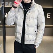 紅蜻蜓羽絨服男冬季新款羽絨服外套男工裝潮牌立領(lǐng)男裝保暖襖子男士防寒時(shí)尚帥氣百搭衣服冬裝上衣外套 卡其色 L