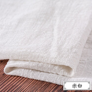 富羽萊（fuyulai）竹節(jié)棉麻布料純色民族風(fēng)樸素服裝面料中國風(fēng)縐褶皺面料亞麻布夏季 米白(半米價)