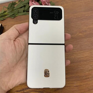 翎聽 適用于三星W23Flip手機(jī)殼zflip4手機(jī)殼小折疊屏全包防摔男心系天下標(biāo)志SM-W7023保護(hù)套皮套外殼 W23flip/flip4【白色】細(xì)皮紋殼心系天下