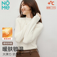 NOME半高領(lǐng)德絨打底衫女新款保暖內衣加絨發(fā)熱上衣秋冬季 白色 M