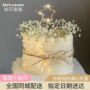 知印禮物甜品生日蛋糕同城配送定制水果新鮮蛋糕烘焙動(dòng)物淡奶油全國送 你是我的滿(mǎn)心歡喜（滿(mǎn)天星款) 10英寸（適合4-8人）