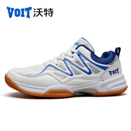 沃特（VOIT）羽毛球鞋男女款訓(xùn)練鞋減震透氣運(yùn)動(dòng)鞋子防滑耐磨 白藍(lán) 42