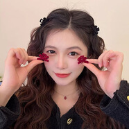杰唯伊絲絨蝴蝶結發(fā)夾女側邊碎發(fā)小抓夾小號前額劉海夾子頭飾高級感發(fā)卡 BH-FJ133蝴蝶結小發(fā)夾1對紅色