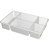 暖烘烘抽屜收納盒辦公室桌面內置格子分隔分格廚房雜物辦公桌分類(lèi)整理盒 時(shí)尚灰