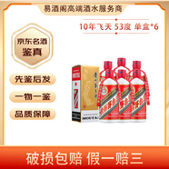 茅臺【帶鑒定證書(shū)】 2010年 500mL 6瓶 盒裝飛天53度