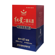 紅星北京紅星二鍋頭 清香型陳年瓶裝 十年左右老酒包裝微瑕 介意慎拍 53度 500mL 1瓶 純糧（15）陳釀