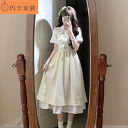 NJTD日系文藝學院風連衣裙女夏季可愛甜美小清新氣質淑女裙子收腰顯瘦 備注碼數(shù)