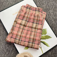 加絨加厚直筒褲冬季2024新款仿羊羔絨高腰保暖休閑褲子女長(cháng)褲 粉色【羊羔絨闊腿褲】 均碼 【建議80-150斤】