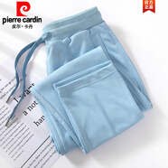 皮爾卡丹（pierre cardin）2025夏季薄款85棉直筒運動(dòng)褲女彩色衛褲春秋長(cháng)褲橙色褲子休閑簡(jiǎn)約 淺藍色【春秋款】 M