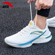 安踏（ANTA）跑鞋男鞋新款冬季透氣超輕減震跑步鞋網(wǎng)鞋官方旗艦男運動(dòng)鞋休閑鞋 象牙白5520 毒刺 40