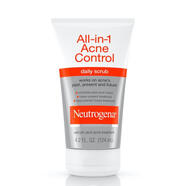 露得清（Neutrogena）多合一痘痘舒緩磨砂膏去角質(zhì)嫩滑粗糙肌膚淡化痘印清毛孔6811086 only 124ml