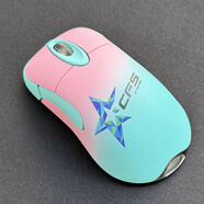 MUSSELS電競IO1.1無線CF吃雞FPS職業(yè)游戲鼠標(biāo)主播3395 PRO鼠標(biāo)白鯊lo1.1 3395PRO無線 粉藍(lán)CFS磨砂 2.4G無線+有線