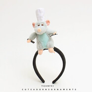 卡通周邊可愛(ài)卡通發(fā)箍搞怪創(chuàng  )意動(dòng)物公仔頭飾少女賣(mài)萌拍照表演發(fā)卡 料理鼠