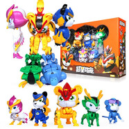 豬豬俠GG·BOND超星萌寵公仔變形合體機器人變身兒童玩具禮物  機器人五合一全套