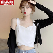 俞兆林吊帶背心女設(shè)計(jì)感小眾夏抹胸網(wǎng)紅美背內(nèi)搭外穿潮上衣甜辣妹風(fēng)裹胸 白色 均碼80-130斤