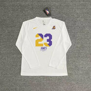 騰訊體育nba籃球勇士長(zhǎng)袖T恤投籃球衣喬治男子速干秋冬訓(xùn)練休閑運(yùn)動(dòng)寬松 白色23號(hào)詹姆斯 2XL175-180/140-160