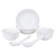 Corelle Brands餐具 餐具套裝耐高溫玻璃碗碟盤(pán)套裝 冰萃玲瓏餐具6件套A 6頭