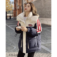 戀的羽絨棉服女外套秋冬款冬季學(xué)生2024新款棉衣女生衣服羽棉襖絨服女 韓版加厚藍色 均碼（可備注碼數）