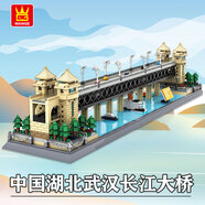 WANGE萬(wàn)格積木中國(guó)古建筑模型榫卯成年人立體拼圖裝文創(chuàng)紀(jì)念品禮物擺件 武漢長(zhǎng)江大橋6223【1452片】