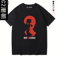 C2潮朝懷舊復(fù)古樂隊搖滾T恤beyond黃家駒同款紀(jì)念衣服男女寬松潮牌短袖 黑色 S