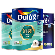 多樂(lè )士金裝第二代五合一凈味乳膠漆墻面漆家用自刷涂料油漆5L套裝 A8151 套裝:2面漆1底漆共15升