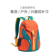 兒童雙肩包小學(xué)生休閑旅游背包輕便小男孩戶外出游小背包女童書包春秋游便攜雙肩背包夏令營衣物零食包 桔色