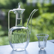 和風四季復古茶具貴妃茶壺花神杯高硼硅玻璃茶具仿宋手執(zhí)茶壺下午茶杯 貴妃茶壺500ml+4個花神杯 50ml