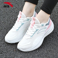 安踏（ANTA）跑步鞋女鞋2025夏季新款網(wǎng)面透氣緩震回彈女子跑鞋輕便運(yùn)動(dòng)鞋 象牙白/櫻花粉/蟹殼青 38