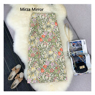 Mirza Mirror中長(zhǎng)款復(fù)古印花半身裙女2025夏季新款高腰顯瘦a字裙防走光裙 花色 M