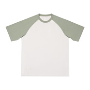 SIMWOOD/簡(jiǎn)木【標準寬松】240g棉sorona涼感插肩短袖T恤男SN120089 砂白配淺灰綠(無(wú)印花) 3XL （建議181-200斤）