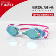 SWANS詩(shī)韻訓(xùn)練比賽競(jìng)速小框泳鏡高清防霧防水平光鍍膜泳鏡SRX 藍(lán)紅鍍膜 平光
