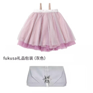 MARLMARL兒童禮服抹胸紗裙女童蓬蓬半身裙百褶裙tutu_C風信紫 無刺繡+fukusa灰 均碼 （推薦1-6歲）