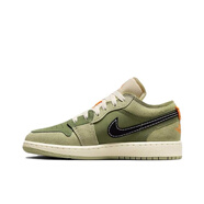 耐克（NIKE）JORDAN 1 GS AJ1 LOW低幫籃球鞋 淺橄欖綠黃FD9092-300 38