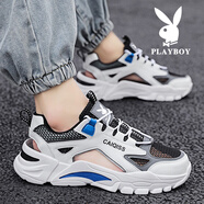 花花公子涼鞋男夏季外穿情侶鞋子男鞋2025新款潮男士透氣兩用涼拖沙灘鞋靴 白藍 CPL1250455 41