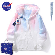 NASA BASE官方潮牌聯(lián)名外套男女款春夏季青少年漸變防曬衣服大碼皮膚衣夾克 09粉色（防曬衣） L （建議100-120斤）