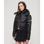 superdry極度干燥/冒險魂女短款羽絨服夾克上衣 時(shí)尚潮流百搭保暖秋冬季新款 Black黑色 連帽款 6 適合胸圍86cm