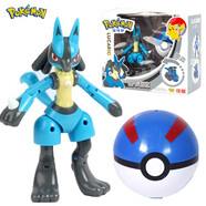 愛豆貓寶精靈可夢球Pokemon神奇數(shù)碼寵物小精靈變形男孩六一兒童節(jié)禮物  路卡利歐【超級球】