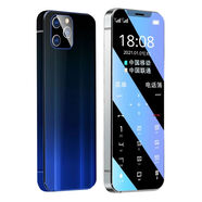 捷語(yǔ)皓軒學(xué)生手機全網(wǎng)通電信移動(dòng)聯(lián)通迷你手機超小 兒童超薄袖珍卡片手機男女初中高中生戒網(wǎng)棒棒機 黑藍色【全網(wǎng)通支持5G卡】 +64G內存卡