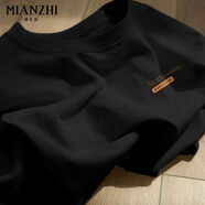 棉致純棉t恤男夏季字母印花半袖上衣寬松簡(jiǎn)約短袖體恤ins 【重磅純棉】長(cháng)標K黑 XL 【建議140-160斤】