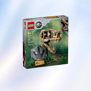 樂(lè )高（LEGO）侏羅紀世界系列76964恐龍化石霸王龍頭骨男孩女孩積木玩具