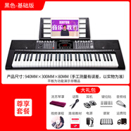 新韻智能電子琴初學(xué)者成年人兒童幼師專(zhuān)用專(zhuān)業(yè)61鍵多功能家用教學(xué)琴 395黑色+大禮包【基礎款】