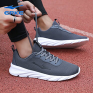 鴻星爾克（ERKE）男鞋冬季運動(dòng)鞋男2025新款透氣休閑鞋網(wǎng)鞋男士軟底旅游跑步鞋子男 碳灰 42