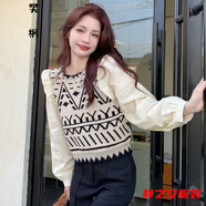 瑪菲萱休閑襯衫女設(shè)計(jì)感小眾輕熟韓版氣質(zhì)襯衣上衣女百搭長(zhǎng)袖 歐洲站早 杏色 均碼