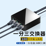 益德勝 網(wǎng)線(xiàn)分線(xiàn)器一分三一分四千兆網(wǎng)絡(luò )分線(xiàn)器一分二百兆轉接頭RJ45網(wǎng)絡(luò )延長(cháng)器四通一拖三寬帶共享轉換 網(wǎng)線(xiàn)分線(xiàn)器一分三【千兆款】黑色+一條1.5米網(wǎng)線(xiàn)