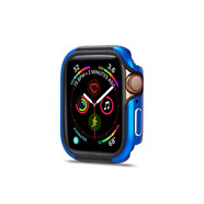 LAZYODD適用蘋果手表S11保護(hù)套applewatch10/9/8/7/6/5/4/SE2硅膠內(nèi)襯加鋁合金二合一金屬保護(hù)殼ultra3殼 藍(lán)色（鋁合金+TPU） 44MM表盤【適用6/5/4/新SE2/1】