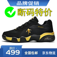 里奇.喬丹   RICKY JORDAN男鞋秋冬品牌皮面透氣運動(dòng)鞋休閑減震旅游鞋戶(hù)外百搭防臭跑步鞋男 QD996黑金【網(wǎng)面款】 45