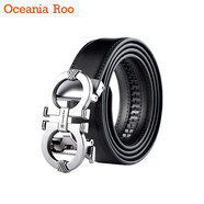 OCEANIA ROO大洋洲袋鼠自動扣休閑皮帶 DS-BL807 銀色